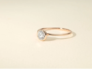 Luxury 0.5 CT E VS Lab Grown Diamond Engagement Ring Eco Friendly Bezel <b>Set</b> Solitaire Sustainable Jewelry For <b>Women</b> - Product Image 3