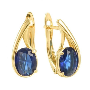Vintage Blue Oval <b>Ear</b> <b>Cuff</b> <b>Earrings</b> for Women Simple Daily Wear <b>Ear</b> Accessories - Product Image 6