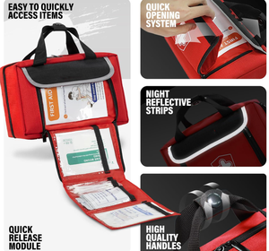 घरेलू यात्रा शिविर वाहन के उपयोग के लिए छोटे आपातकालीन चिकित्सा बैग, माता-पिता यात्रियों के लिए - Product Image 3