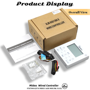 รีโมทคอนโทรลแบบมีสายสำหรับเครื่องปรับอากาศระบบ VRF รุ่น Midea KJR-90D1/BK-E(CE) หมายเลข 17317100A23745 แผงควบคุมเครื่องปรับอากาศส่วนกลาง - Product Image 2