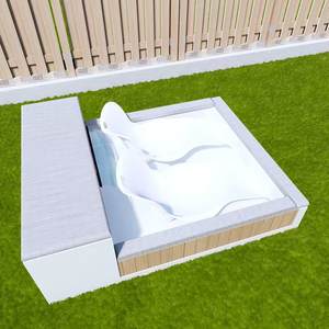 สระว่ายน้ำไฟเบอร์กลาสระดับพรีเมียมสำหรับกลางแจ้ง พร้อมเตียงนวดน้ำในตัว ให้ประสบการณ์แบบสปา - Product Image 3