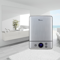 Chauffe-eau électrique sans réservoir mural intelligent 110V/220V avec boîtier en plastique pour salle de bain et cuisine, idéal pour camping-car et usage domestique