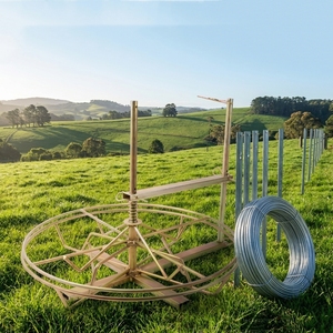 Tornio per filo spinato e filo normale, zincato, in acciaio resistente, per uso a terra o come carrello manuale - Product Image 2