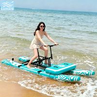 Vélo aquatique gonflable à une place avec plancher flottant avant, cadre en aluminium, faible résistance pour rivière, portable, de Chine, Lumark