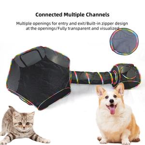 Al Aire Libre plegable transparente mascotas Gatos Perros animales verano túnel juguetes <span class=keywords><strong>paso</strong></span> <span class=keywords><strong>de</strong></span> mascotas y túneles para mascotas combinables - Product Image 4