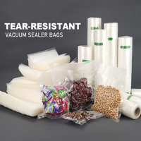 Sac de stockage sous vide pour aliments congelés imprimé personnalisé en usine Evoh sacs d'emballage en plastique en rouleau gaufré pour machine à sceller sous vide en PE transparent
