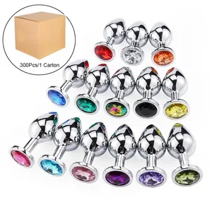 One Carton Hot Sale Plug Anal Aluminium Alloy Metal Butt Plug Jewel Anal Toys Sex Toys for woman juguetes sexuales