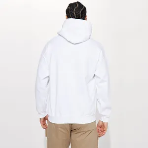 Sweatshirt hoodie pullover pria 100% katun kosong untuk logo kustom hoodie ukuran besar dengan kualitas tinggi