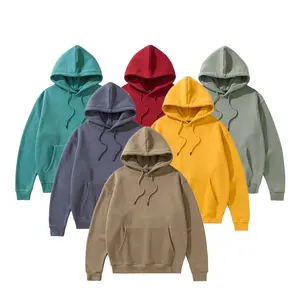 Personalizado de alta qualidade bordado em branco 280 350 400 500 600 gsm hoodies unisex pullover hoodies dos homens Oversized chenille hoodie