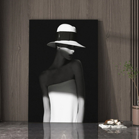 Mode créative peinture décorative féminine cadres de salon modernes photo art mural grande peinture suspendue