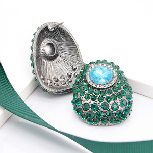 V & R nuevo diseño esmeralda de cristal azul Aqua piedras <span class=keywords><strong>hematita</strong></span> bronce chapado en pendientes - Product Image 4