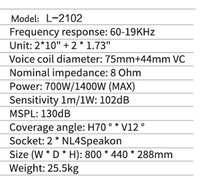 ลำโพงไลน์อาร์เรย์คู่ขนาด 10 นิ้ว ระบบเสียงระดับมืออาชีพ กล่องไม้ สำหรับโรงแรม ขายดี - Product Image 3