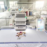 Machine à broder les casquettes informatisée Gensen 1 tête 12/15 aiguilles haute précision avec moteur à engrenages pour usage domestique, nouveauté pour la vente en gros