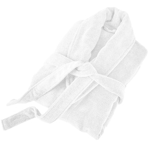 Albornoz de Lujo 100% Algodón Terry Velour 390GSM Transpirable Lavable a Máquina para Hotel y Spa Unisex Blanco - Product Image 5