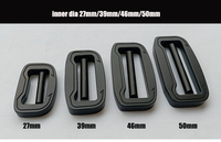 Boucles coulissantes Tri Glide en métal de 46mm pour sacs Boucle de sac carrée de 27mm Boucle de clip de sac en métal Ajusteur en métal
