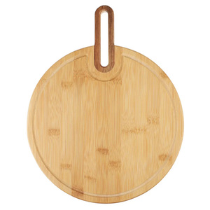 Planche à découper ronde en bambou Juhao Crafts, 1 kg, portable, pour usage en cuisine - Product Image 1