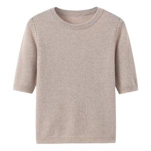 Vendita calda su misura a maniche corte maglione di Cashmere Pullover alla moda di base o collo a o maglieria abbigliamento top t-shirt per le signore - Product Image 6