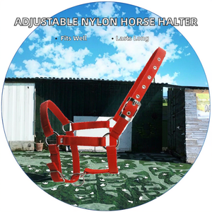 Cabestro Ajustable de Nylon de 25mm para Caballo Estilo Western, para Exteriores, Todas las Estaciones, Negro, Azul, Rojo - Product Image 2