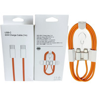 Câble de charge USB-C tressé en nylon 60W pour smartphone, câble de données PD Type-C vers Type-C pour iPhone 17 16 Plus 15 Pro Max
