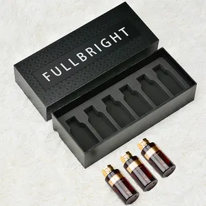 Perfume de aceite esencial reciclable personalizado embalaje de regalo cosmético caja de papel reciclable con revestimiento de esponja e impresión en relieve - Product Image 1