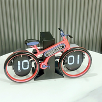 Horloge rétro numérique à rabat pour vélo, design vintage, mécanique, à piles