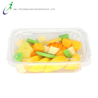 Boîte en plastique PET transparente en gros, emballage alimentaire à emporter, boîte à clapet anti-effraction pour fruits secs