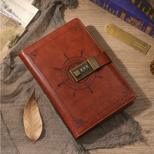 Individuelles klassisches handgefertigtes Segelsport-Reise-PU-Leder schließbares Tagebuch Geschäftstagebuch Notizbuch mit Schloss - Product Image 4