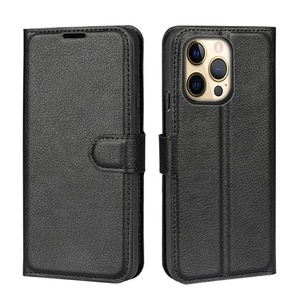 Étui en cuir PU à <span class=keywords><strong>clapet</strong></span> pour téléphone portable et porte-cartes pour <span class=keywords><strong>iphone</strong></span> 13 14 promax - Product Image 1