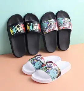 Slide Sandal Printed Logo Machen Sie Ihren eigenen Großhandel aus China Man Rubber für Frauen Fashion Lady Woman Slipper