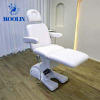 Fauteuil de massage électrique de luxe moderne MOOLIN pour soins esthétiques, table de massage réglable à 3 moteurs, lit de beauté personnalisable pour salon