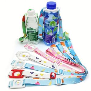 Correa para el Cuello con Anillo de Silicona y Hebilla Ajustable para Botellas de Agua con Logotipo Personalizado, Correas de Poliéster - Product Image 4