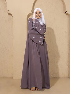 El Más Vendido, Vestido Informal de Poliéster para Mujer, Abaya Bordada, Hiyab Musulmán, Kimono Eid, Manga Larga, Holgado, Estilo Árabe Dubai - Product Image 2