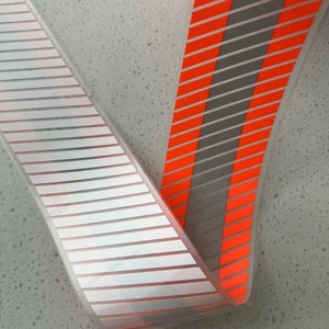 Toppe di trasferimento di calore del nastro del nastro riflettente giallo fluorescente in doppia visibilità per indumenti di sicurezza - Product Image 3