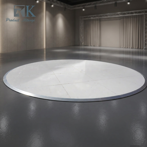 Plataforma de aluminio moderna, redonda y blanca para pista de baile, para decoración de bodas y eventos. - Product Image 2