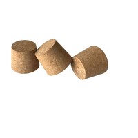Bouchons coniques en liège pour bouteilles de vin et de bière, grands et petits, en bois synthétique imitation chêne brun clair pour bouteilles en verre
