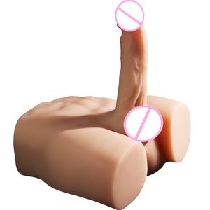 Halflang Solide Omgekeerde Vrouwelijke Masturbator Tpe Volwassen Seksproduct Met Dildo Penis Machinegeweer Ontwerp Voor Opwinding - Product Image 3