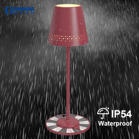 Moderne Hohle Lampenschirm-Tischlampe mit Roulette-Design, Touch-Schalter, PC RGB, Wiederaufladbare Batterie, Barbeleuchtung, Glücksspielrad-Basis