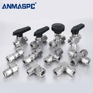 ANMASPC China Factory Price High Quality Aluminum Tube Fittings Compression Stainless Steel Pipe Cost Fittings 304 316 Ferrule