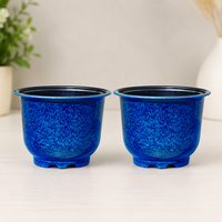 Meilleures ventes : Pots de fleurs de luxe pour intérieur/extérieur, style Japandi chinois, grands, colorés, en PP émaillé, avec trou de drainage, durables