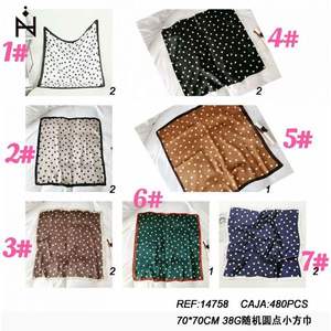 Foulard Quadrato Zi 70x70Cm a Pois in Poliestere, Accessorio di Moda Multifunzionale per Tutte le Stagioni - Product Image 3