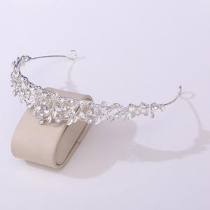 Düğün kraliçe Tiara prenses doğum günü taç kızlar saç aksesuarları balo düğün Tiara rhinestone headdress - Product Image 4