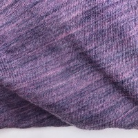 Haut teint en laine mérinos acrylique, maillot à visage unique, tissu maille, couleur violette, pour vêtements à la mode,