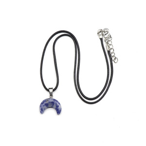 De alta calidad de <span class=keywords><strong>la</strong></span> venta al por mayor animales lindo pequeño encanto de Luna Colgante de Piedra COLLAR COLGANTE - Product Image 5