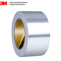 Ruban adhésif en aluminium 3M 1436, surface réfléchissante à la chaleur et à la lumière, adhésif en caoutchouc argenté, ruban réfléchissant pour l'étanchéité des conduits HVAC, isolation