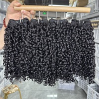 Venta al por Mayor de Cabello Birmano 100% Sin Procesar, Rizo Pixie, Trama SDD 15A, Cabello Humano Camboyano Virgen Doblemente Estirado en Paquetes