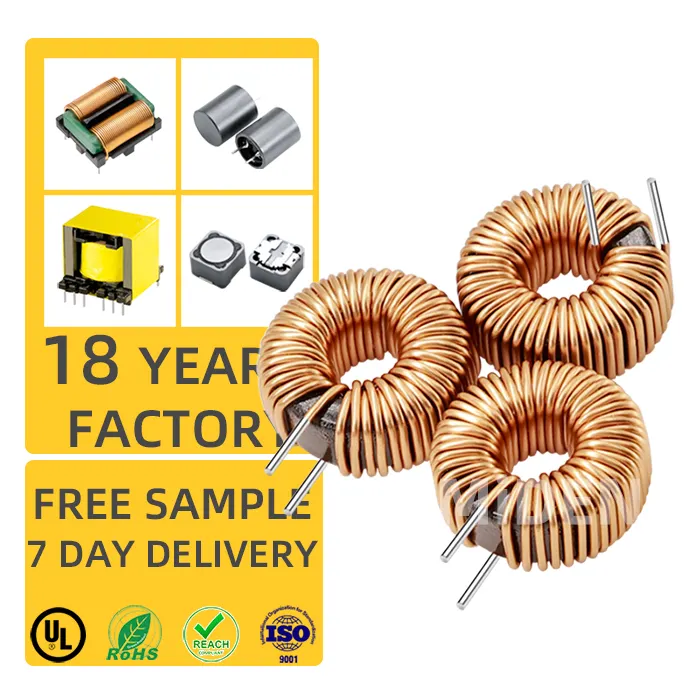 Fábrica de China T40125 FeSiAl Core Ring Inductor 3uH 3.3uH 4.7uH Choke Toridal magnético Coil4A 5A 6A Inductor de potencia toroidal