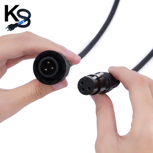 KESHI IP65 Waterproof PVC Housing Outdoor Extension Strip Connector 14AWG 3Pin Copper <strong>Contacts</strong> 250V 3A-5A Female/Male - Product Image 1