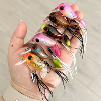 WEI Water Surface Double-section Rock Fat Z Leurre Appât Avec Paillettes En Option Mini Flottant Crankbait
