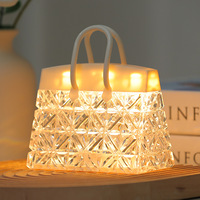 Bolso de Mano Creativo con LED Transparente de Cristal, Ambiente Romántico Nocturno, Regalo de Cumpleaños para Novia, Decoración del Hogar, Funciona con Batería