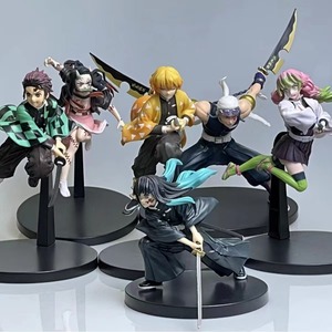 Série de figurines Demon Slayer Tanjiro Cheveux noirs Zenitsu Izanami Kyojuro Rengoku <span class=keywords><strong>Mitsuri</strong></span> Kanroji Modèles en verre de collection Japon - Product Image 1